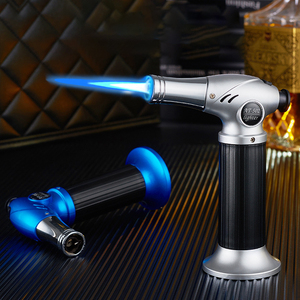 Pistol semprot logam Modern pemantik api BBQ api biru obor las Gas butana pemantik cerutu untuk luar ruangan untuk rokok untuk hadiah - Product Image 3