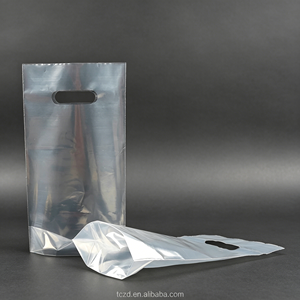Bolsa de Plástico Resistente a Desgarros para Llevar Té con Leche, con Logotipo Personalizado, Desechable, para Una o Dos Tazas de Café, Jugo o Bebida - Product Image 1