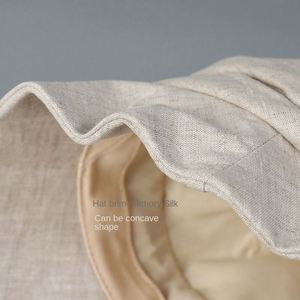 High Quality Japanese Fisherman <b>Hat</b> Women Summer Thin Linen Wide Brim Plain Bucket <b>Hats</b> - Product Image 4