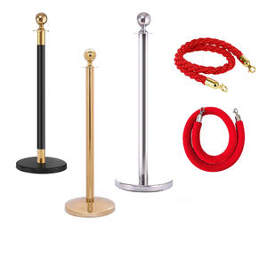 Mostra del museo in acciaio inossidabile oro asta di funi di controllo della folla barricata - Product Image 6