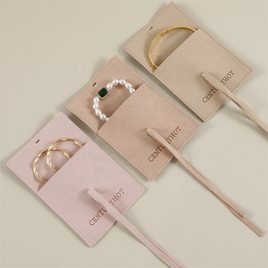 PUPPYSEW Wholesale Microfiber Jewelry Pouch Bag, Handmade Microfiber Envelope Pouches Earrings Necklace Pouch With Logo - Product Image 2