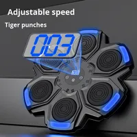Mannequin d'entraînement de boxe musical intelligent pour la pratique de la cible murale à domicile - Utilisation pour les enfants
