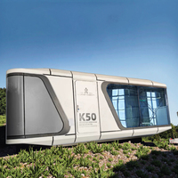 Capsule spatiale moderne en acier étanche, maison préfabriquée modulaire, mini-pod de vie pour hôtel, gîte, appartement ou complexe hôtelier