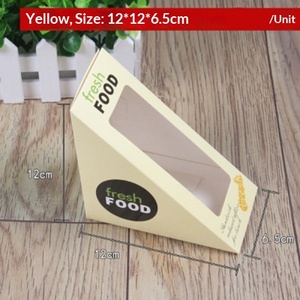 Sandwich-Papierbox Kraftpapier Transparentes Fenster Offsetdruck Dreieckige Form Nudelverpackung Haushalt <span class=keywords><strong>Bento</strong></span> Westlicher Stil - Product Image 6