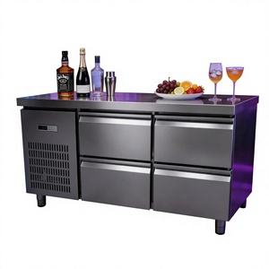 Banco Frigorifero <span class=keywords><strong>a</strong></span> <span class=keywords><strong>Cassetti</strong></span> per Caffetteria e Bar, <span class=keywords><strong>Congelatore</strong></span> Commerciale <span class=keywords><strong>Orizzontale</strong></span> Raffreddato ad Aria Senza <span class=keywords><strong>Congelatore</strong></span> Superiore - Product Image 1