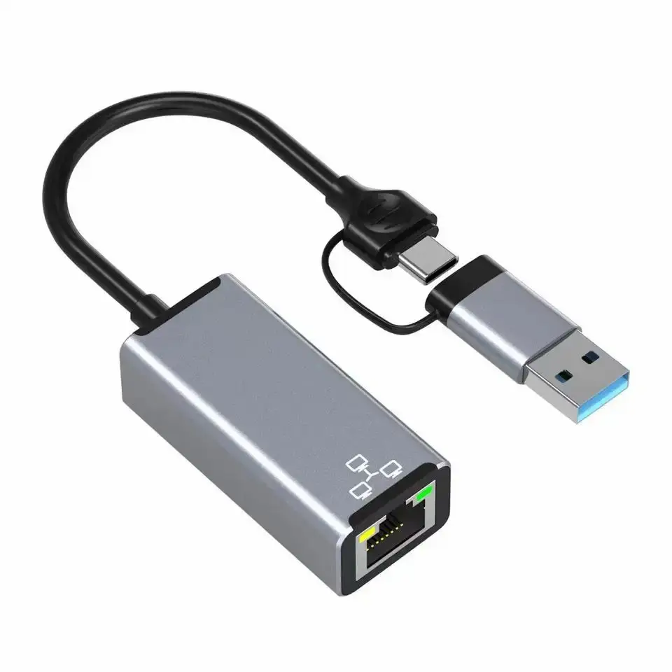 カスタムロゴネットワークポート1000mbpsUSBイーサネットUSB-CからRJ45Lanアダプター (MacBookタイプCネットワークカード用) USBイーサネット