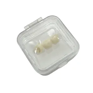 Transparent Plastic Dental Membrane Boxes with Film Pillow Crown Box for Denture and Bridges also for Jewelry Storage 3 Sizes