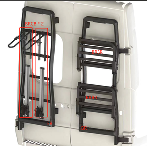 Accessoires de camping-car/remorque en aluminium pour accessoires de camping-car Porte-pneu d'échelle et porte-vélo arrière Combinaison pour porte-bagages arrière - Product Image 5