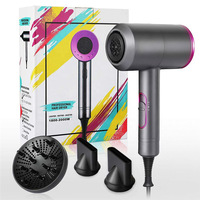 Secador de Pelo Profesional Silencioso de 2000W con Motor AC, Iones Negativos, 3 Velocidades, Voltaje Universal, Sin Aspas, con Difusor