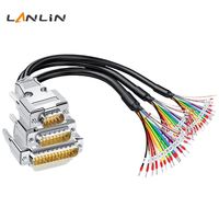 Câble de raccordement D-SUB à tête unique DB9 9 broches DB15 DB25, fil terminal à extrémité unique, faisceau de connexion industriel 9 ou 15 conducteurs
