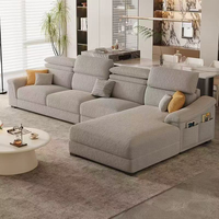 Canapé d'angle en chenille Rosegia avec chaise longue, caractéristiques réglables, design nordique moderne, tissu amovible et lavable, pour salon