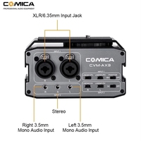 Comica CVM-AX3 XLR adaptor Mixer Audio, Preamplifier Dual XLR/3.5mm/6.35mm Port Mixer untuk kamera DSLR Canon Nikon & Camcorder