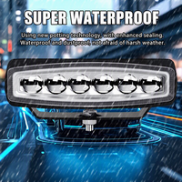 Phare de calandre LED 6 perles bicolore blanc 6000K jaune 3000K, barre lumineuse tout-terrain pour SUV 4x4 camion