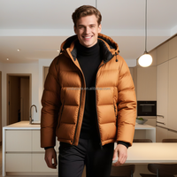 Vestes et manteaux personnalisés en duvet de canard blanc 90% pour hommes, avec capuche, bicolores, coupe ample, pour usage quotidien et extérieur en hiver
