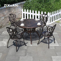 Bureau et chaise de manger de balcon extérieur petite table basse cour jardin chaises en fonte d'aluminium loisirs mobilier d'extérieur