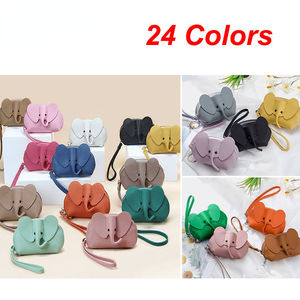 Porte-monnaie éléphant mignon AndoBag pour femmes, mini sac de rangement en cuir de vache véritable, pochette de mode pour dames - Product Image 2