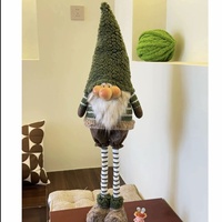 Figurine en peluche de renne et gnome de style américain pour le salon, petite décoration de sol, design nordique tissé à la main