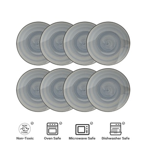 Promotion de septembre : Tasses à café rondes, assiettes en céramique pour steak, dessert et salade, design exquis et unique, vaisselle - Product Image 5