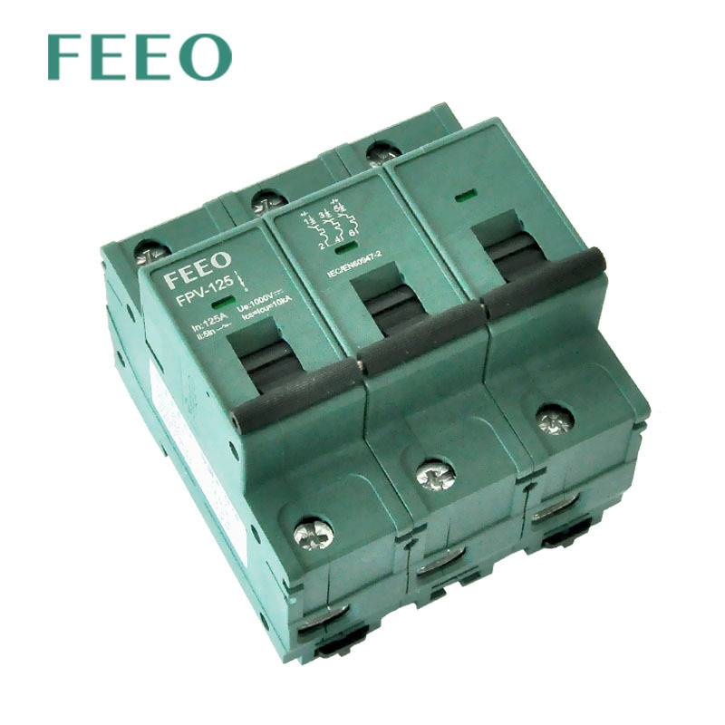 FPV-125 Solar DC Mini Circuit Breaker 80A 100A 125 Amp DC with 10ka Breaking Capacity DIN Rail Mounting · image 4
