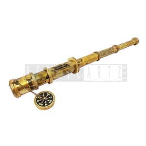 Telescopio de Latón Estilo Dollond para Capitán Náutico con Estuche de Cuero, Monocular Vintage para Navegación, Senderismo y Viajes - Product Image 5
