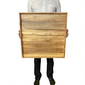 Grand plat de service rectangulaire turc en bois, écologique, élégant, fait main, gravé, de luxe, compatible lave-vaisselle et micro-ondes, poli - Product Image 2