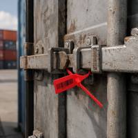 Sceau de sécurité en plastique jetable imprimé sur mesure, anti-effraction, pour la logistique, les marchandises, les camions, les coursiers et les expéditions