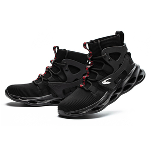 Zapatos de seguridad a la moda para hombre, calzado de trabajo informal, transpirable, con punta de acero, para entrenar - Product Image 3