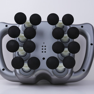 Masajeador Corporal Completo, Pistola de Masaje Fascial Eléctrica de 16 Cabezales, Motor sin Escobillas, Recargable, Relajante Muscular Profundo, Gris, Carga USB - Product Image 1
