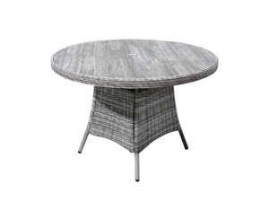 Modern Outdoor Dining <strong>Table</strong> with Durable Aluminum Frame and <strong>Stable</strong> Rattan for Leisure and Entertainment at Home - Product Image 4