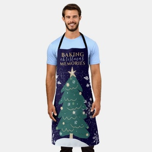 Delantal de Cocina, Salón o Barbería con Logotipo Personalizado, Bordado, Etiqueta Personalizada, Navidad, 100% Poliéster, Colores Personalizados, Origen Estadounidense - Product Image 4