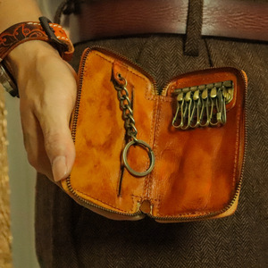 Nouvel étui à <span class=keywords><strong>clés</strong></span> de voiture multifonctionnel et polyvalent en <span class=keywords><strong>cuir</strong></span> tanné végétal fait main, style vintage, à suspendre à la ceinture pour <span class=keywords><strong>homme</strong></span>, idéal pour les pick-up - Product Image 2