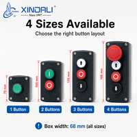 XINDALI XDL44 22mm Stasiun Kontrol Tombol Tekan 1-4 Lubang Kotak Saklar Start Stop Emergency Stop untuk Kontrol Mesin Industri