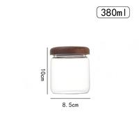 Bocaux à bougies en verre de luxe modernes, personnalisables avec logo, vides, ambrés ou transparents, avec couvercle en bois, pour la fabrication de bougies