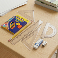 Kit de fournitures scolaires personnalisées en gros avec règle, gomme, taille-crayon et crayons de couleur – Fournitures OEM pour la rentrée des classes