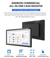 Pantalla Táctil LCD de 15.6 Pulgadas, Señalización Digital, Reproductor de Publicidad, Kiosco de Autoservicio para Negocios, Centros Comerciales y Tiendas Minoristas