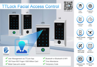 Contrôleur d'accès facial extérieur étanche avec application TTLock, contrôle Wi-Fi et accès par smartphone – Vente en gros