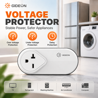 Protecteur de tension 220V 20A, dispositif de protection contre les surtensions et les sous-tensions avec un retard de 180 secondes pour les appareils ménagers, la télévision et le réfrigérateur