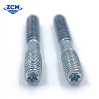 Vis autotaraudeuses en acier zingué à double filetage, à tête Torx, goujons de suspension, goujons métriques de 60 mm de longueur, B1=1.25D M8 M10 M12 CE