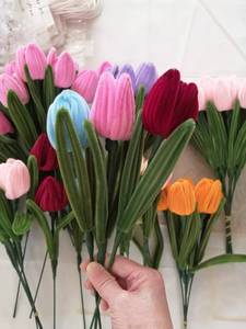 Kit Fai-da-Te per <span class=keywords><strong>Fiori</strong></span> in Scovolini, Materiale per Bouquet Artigianali, <span class=keywords><strong>Fiori</strong></span> in Scovolini Pronti - Product Image 3