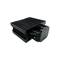Dissipateur thermique à ailettes pliées en cuivre à haute conductivité thermique, 250*230*115mm, anodisé noir, pour équipement laser