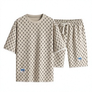 Conjunto de Camiseta y Pantalones Cortos de Poliéster para Hombre al por Mayor, Ropa Deportiva Informal Transpirable de Secado Rápido - Product Image 4