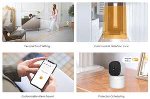 Caméra WiFi PT 4K <span class=keywords><strong>Tuya</strong></span> 8MP HD <span class=keywords><strong>5Ghz</strong></span> avec vision couleur et suivi automatique pour la sécurité domestique intérieure - Product Image 6