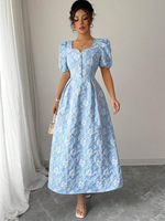 GX3988 Robe longue élégante pour femme, style streetwear, sans manches, imprimé floral unique, de bonne qualité, tendance