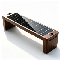 Banc solaire intelligent avec surveillance environnementale, siège solaire imperméable pour les projets de construction de villes intelligentes.