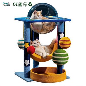Estructura de <span class=keywords><strong>Escalada</strong></span> para <span class=keywords><strong>Gatos</strong></span> Resistente a los Arañazos con Decoración de Cápsula Transparente para <span class=keywords><strong>Gatos</strong></span> Pequeños y Medianos - Product Image 1