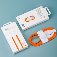 Câble de charge rapide mobile pour iPhone 17, câble de données orange, vente en gros à bas prix