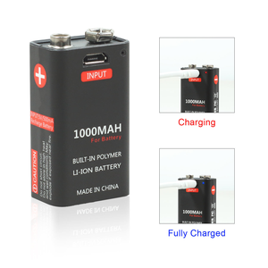 Batterie lithium-ion rechargeable intégrée en polymère 9V 650mAh 800mAh 1000mAh 1200mAh Micro USB - Product Image 1
