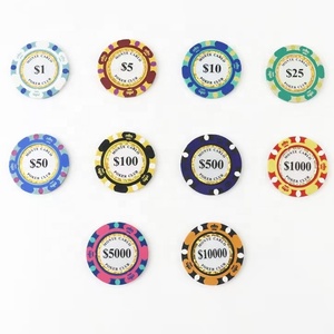 Fichas de Póker de Arcilla de Casino Monte <span class=keywords><strong>Carlo</strong></span> de Primera Calidad, Duraderas, de 14g y 40mm, con Logotipo Personalizado para Entretenimiento - Product Image 3