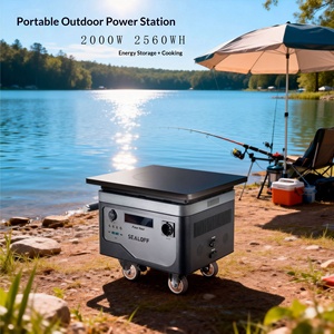 แบตเตอรี่สำรองพลังงานแสงอาทิตย์แบบพกพา LiFePO4 220V 2000W สำหรับใช้งานกลางแจ้ง  ระบบกักเก็บพลังงานแสงอาทิตย์กำลังสูง - Product Image 3