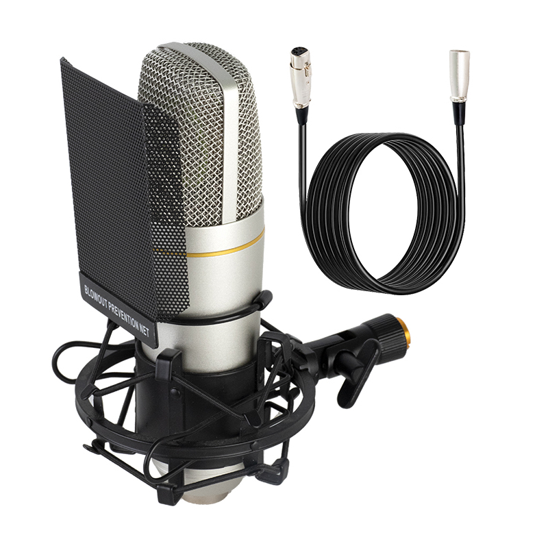 ZX-89 live Streaming XLR mic perekam suara podcast, mikrofon kondenser u89 peralatan studio rekaman profesional